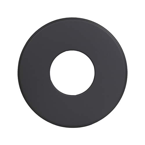 LANZZAS Ofenrohr Wand-Rosette mit 90 mm Rand - für den Durchmesser Ø 120 mm - Farbe: schwarz - Rauchrohr Wandabdeckung von LANZZAS