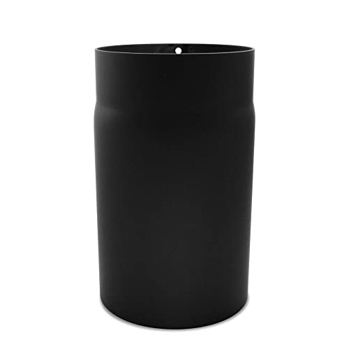 LANZZAS Ofenrohr Verlängerung 250 mm - Durchmesser Ø 180mm - Farbe: schwarz | Rauchrohr Abgasrohr Kaminrohr von LANZZAS