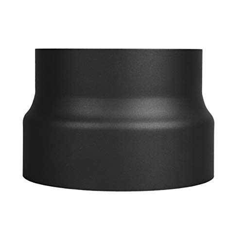 LANZZAS Rauchrohr Reduzierung von Ø 200 mm auf Ø 180 mm - Farbe: schwarz-metallic - Ofenrohrreduzierung von LANZZAS