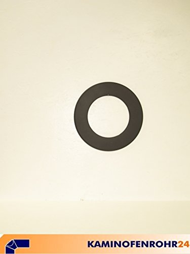 Ofenrohr Wandrosette Rosette Ø 150mm schwarz Randstärke 50 mm von LANZZAS