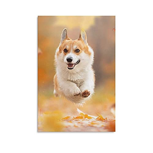 LAOAYI Poster mit fliegenden walisischen Corgi-Hunden, Tiere für Zimmer, ästhetische Dekoration, Druckposter, ohne Rahmen, 30 x 45 cm von LAOAYI