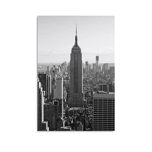 Wandkunst Dekor New York Empire State Building City Schwarz-Weiß Leinwand Poster Schlafzimmer Büro Zimmer Dekor Geschenk Dekor Druck Bild Gemälde für Wohnzimmer Schlafzimmer Dekoration 30 x 45 cm Wandkunst Dekor New York Empire State Building City Schwarz-Weiß Leinwand Poster Schlafzimmer Büro Zimmer Dekor Geschenk Dekor Druck Bild Gemälde für Wohnzimmer Schlafzimmer Dekoration 30 x 45 cm von LAOAYI