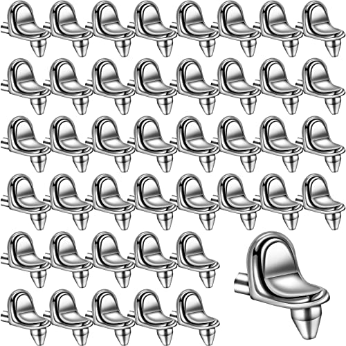 Regalbodenträger Edelstahl Regalstützen Stifte 50 Stück, 5 mm Regalstütze Regalhalterung Pegs Metall Bodenträger für Bücherregal Küche Schrank Möbel Glas Boden Unterstützung von LAOJU