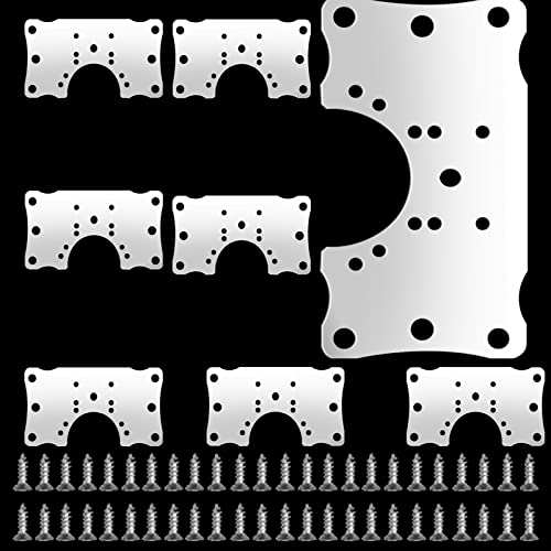 Schrankscharnier Reparaturplatte Edelstahl Scharnier Reparaturhalterungen 8 Stück Flache Fixierung Klammern für Küchenschrank Möbel Tür mit 48 Schrau von LAOJU