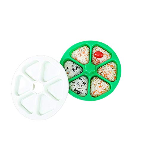 Dreieck-Sushi-Form, 6-fach dreieckige Sushi-Maker-Reisball-Herstellungswerkzeug, Onigiri-Reisball-Presse-Hersteller Antihaft-Sushi-Maker-Werkzeuge für Algen-Koriander-Reisbällchen, Form-Dreieck-Sushi- von LAOXI