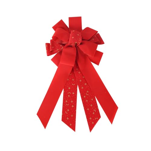 LAOYEFACAI Weihnachtsschleifen große Doppelschicht aus Verdicktes Farbband Weihnachtsbaum Ornamente Schleifen Weihnachtsbaumschmuck für Familienfeiern Party Dekoration für Weihnachten (Type G) von LAOYEFACAI