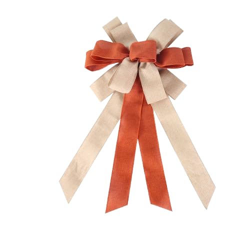 LAOYEFACAI Weihnachtsschleifen große Doppelschicht aus Verdicktes Farbband Weihnachtsbaum Ornamente Schleifen Weihnachtsbaumschmuck für Familienfeiern Party Dekoration für Weihnachten (Type H) von LAOYEFACAI