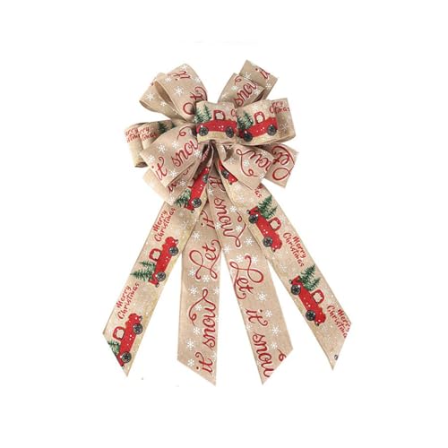 LAOYEFACAI Weihnachtsschleifen große Doppelschicht aus Verdicktes Farbband Weihnachtsbaum Ornamente Schleifen Weihnachtsbaumschmuck für Familienfeiern Party Dekoration für Weihnachten (Type I) von LAOYEFACAI