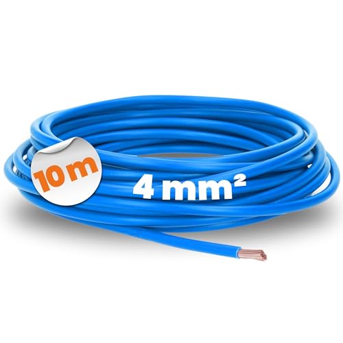 10 Meter Lapp 4520023 H07V-K 4 mm² blau I Verdrahtungsleitung I Aderleitung flexibel I PVC-Einzelader I Litze 4mm2 I Verdrahtung von Lapp