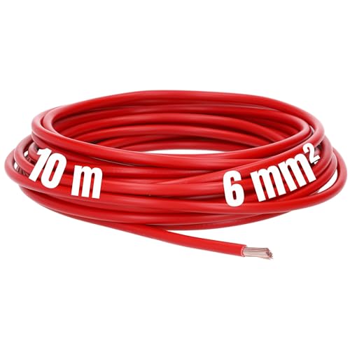 10m 6mm² LAPP Kabel H07V-K Einzelader Litze Leitung Einzelader flexibel (Rot) von Lapp