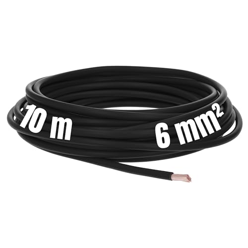 10m 6mm² LAPP Kabel H07V-K Einzelader Litze Leitung Einzelader flexibel (Schwarz) von Lapp