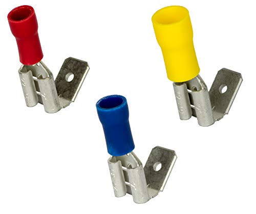 Flachsteckhülsen Abzweigverbinder 0,5-6 mm² DIN Steckverteiler Doppel (10 Stück, 4,0-6,0 mm² gelb) von Lapp