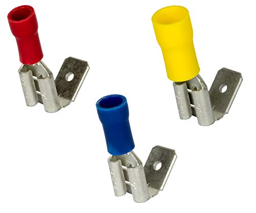 Flachsteckhülsen Abzweigverbinder 0,5-6 mm² DIN Steckverteiler Doppel (50 Stück, 0,5-1,5 mm² rot) von Lapp