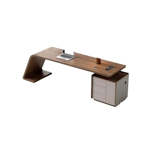 Computertisch Minimalistische Boss-Büro-Werkbank aus Massivholz, moderner Computertisch for das Wohnzimmer-Studienzimmer, geeignet for Unternehmen und Zuhause Stabiler Büroschreibtisch(160x70x75cm) von LAPADULA