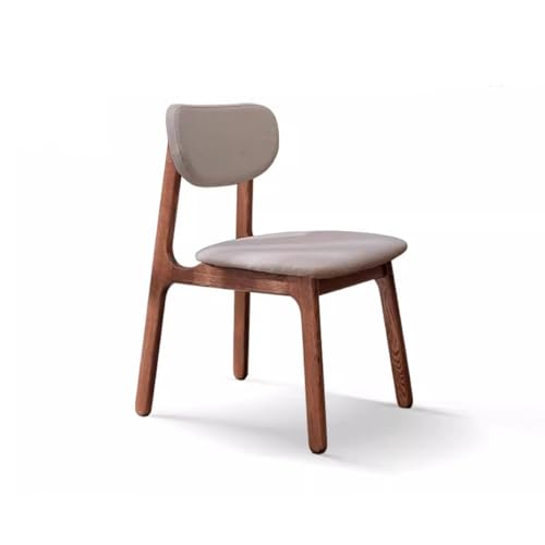 Home-Office-Stuhl Bürostuhl aus massivem Holz, Stuhl mit weicher Rückenlehne, einfacher Schlafzimmerstuhl. Farbe: Massivholzfarbe und Walnussfarbe Moderne Stühle ( Color : B , Size : 46.3*56.5*78cm ) von LAPADULA