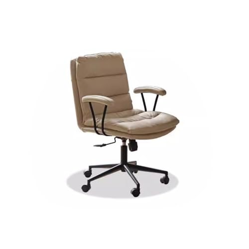 Home-Office-Stuhl Ergonomischer Stuhl, Taillenunterstützung, Bürostuhl mit Armlehnen und anhebbarem Computerstuhl. Farbe: Grau und gebrochenes Weiß Moderne Stühle ( Color : B , Size : 62*70*85cm ) von LAPADULA