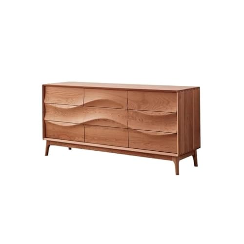 Konsolenschrank 160x45x75cm Massivholz Ablagetisch für den Eingangsbereich, Kirschholz Japanischer Schlafzimmerschrank, moderne Schubladenmöbel für Wohnzimmer Büffetaufbewahrungsschrank von LAPADULA