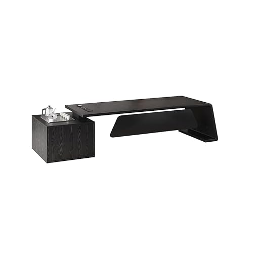 LAPADULA Computertisch Chairman Boss Office Business Workbench, Massivholz-Großtafelschreibtisch, Geeignet for Unternehmen, Zuhause, Flur Stabiler Büroschreibtisch von LAPADULA