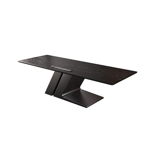 LAPADULA Computertisch Kreative Einzel-Chef-Büro-Werkbank aus Massivholz, geeignet for Geschäftspräsidenten und Manager, großer schwarzer Tisch Stabiler Büroschreibtisch(200x80x75cm) von LAPADULA