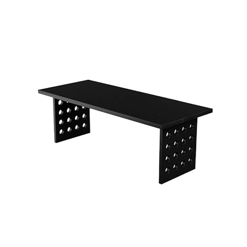 LAPADULA Computertisch Schwarzer, einfacher Wohnzimmer-Schreibtisch aus Massivholz, Arbeitstisch for das Büro des Chefs, geeignet for Unternehmen und Zuhause Stabiler Büroschreibtisch(200x80x75cm) von LAPADULA