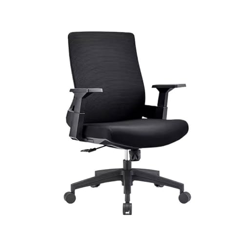 LAPADULA Home-Office-Stuhl Bürostuhl, Rückenlehne, Computerstuhl, bequemer, sitzender, ergonomischer Netzdrehstuhl, Konferenzstuhl Moderne Stühle (Color : Black) von LAPADULA