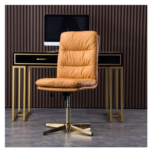 LAPADULA Home-Office-Stuhl Chefbürostuhl, hohe Rückenlehne, ganztägiger Komfort, ergonomische Lordosenstütze, PC-Schreibtischstuhl aus PU-Leder mit Metallgestell Moderne Stühle (Color : B) von LAPADULA