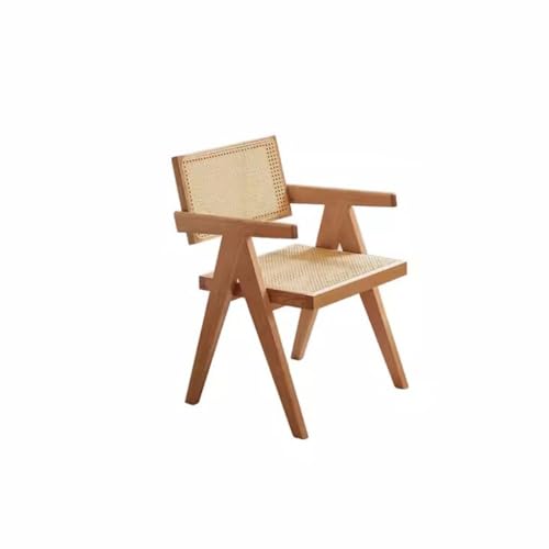 LAPADULA Home-Office-Stuhl Esszimmerstuhl aus massivem Holz, gewebter Stuhl, nordisches Zuhause, Wohnzimmer, Schlafzimmer, Arbeitszimmer, Sessel, Rückenlehne Moderne Stühle von LAPADULA