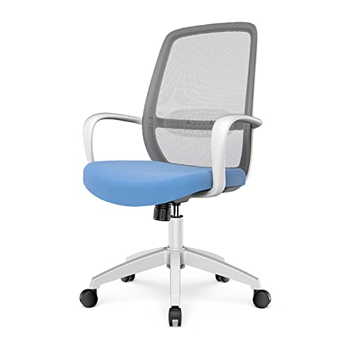 LAPADULA Home-Office-Stuhl Schreibtischstuhl, Maschenstuhl, Armlehne, Höhenverstellbarer Stuhl, ergonomischer Schwenkstuhl mit Lendenwirbelsäulenunterstützung Moderne Stühle (Color : B) von LAPADULA