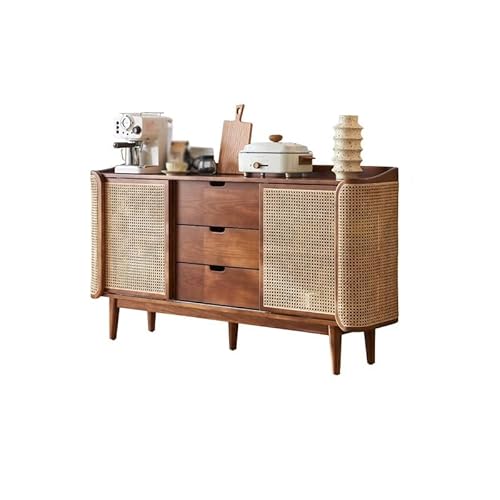 LAPADULA Konsolenschrank Holz Sideboard Retro Moderne Rattan Lagerung Schrank Homestay Lagerung Schrank Wohnzimmer Buffet-Aufbewahrungsschrank von LAPADULA