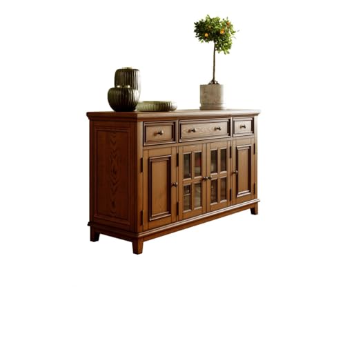 LAPADULA Konsolenschrank Massivholz Sideboard an der Wand Retro Lagerschrank Teeschrank Küchenmöbel Schrank Buffet-Aufbewahrungsschrank von LAPADULA