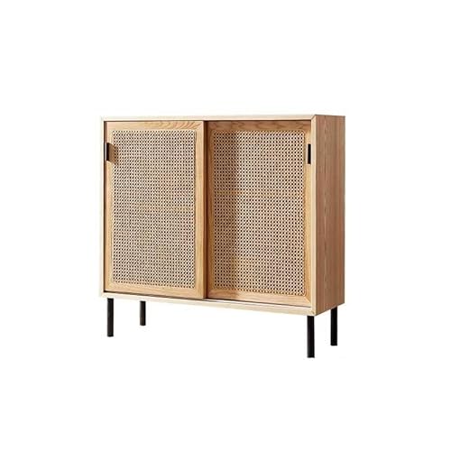 LAPADULA Konsolenschrank Rattan Esszimmer Sideboard Holz Lagerschrank Wohnzimmer Teeschrank Schlafzimmer Lagerschrank Vitrine Buffet-Aufbewahrungsschrank von LAPADULA
