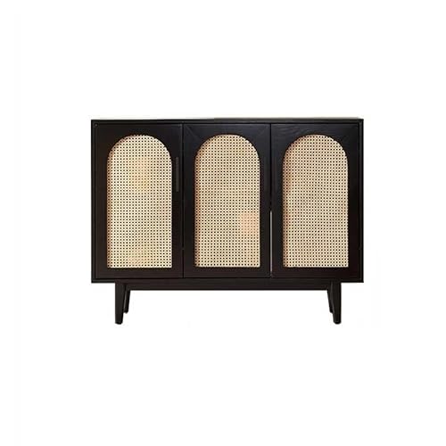 LAPADULA Konsolenschrank Retro Holz Sideboard Wohnzimmer Rattan Veranda Lagerung Schrank Hotel Tee Schrank Buffet-Aufbewahrungsschrank von LAPADULA