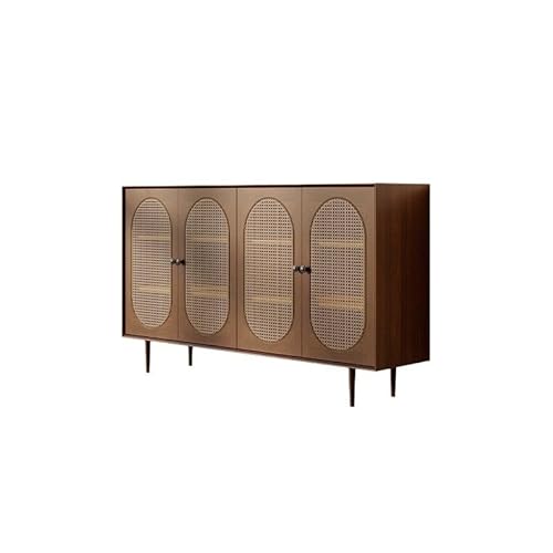 LAPADULA Konsolenschrank Retro Rattan Sideboard Wand Küche Lagerschrank Modernes Restaurant Weinschrank Buffet-Aufbewahrungsschrank(M) von LAPADULA