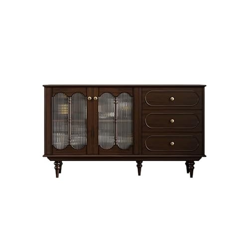 LAPADULA Konsolenschrank Retro Sideboard Massivholz Wandregal Multifunktionaler Lagerschrank Küchenschrank Buffet-Aufbewahrungsschrank von LAPADULA