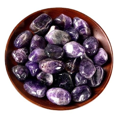 LAPADULA Premium-Kristalle Fantasy Lila Große Körnung Trommelsteine ​​Unbestimmte Form mit Form Polierte Polierte Steine Natürlicher Wicca-Stein(3-5cm100g) von LAPADULA
