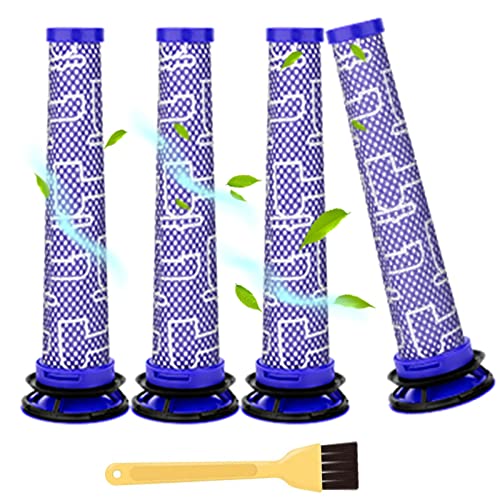 LAPONO 4 Stück Ersetzt Filter Kompatibel mit Dyson V6 V7 V8 Staubsaugerin,Waschbar Ersatzfilter Vorfilter für DC58 DC59 DC61 DC62 DC74 Staubsauger Teile und Zubehör Ersetzen Sie 965661-01 von LAPONO