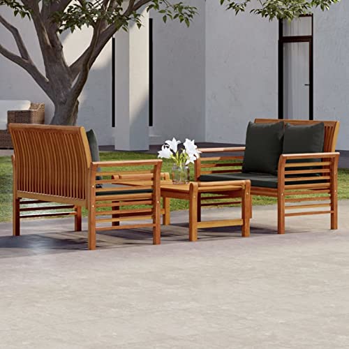 LAPOOH 3-TLG. Garten-Lounge-Set mit Kissen Massivholz Akazie, Lounge Gartenmöbel Set, Terassenmöbel Wetterfest, Loungemöbel Terrasse, Gartenlounge, Garten Loungemöbel Set, 3058099 LAPOOH 3-TLG. Garten-Lounge-Set mit Kissen Massivholz Akazie, Lounge Gartenmöbel Set, Terassenmöbel Wetterfest, Loungemöbel Terrasse, Gartenlounge, Garten Loungemöbel Set, 3058099 von LAPOOH