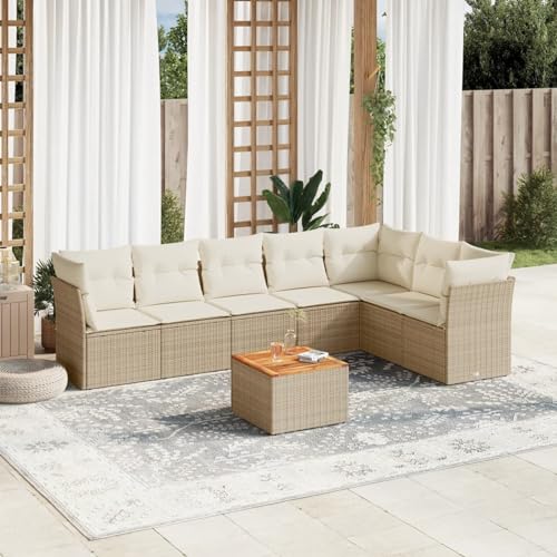 LAPOOH 3223678 Gartenmöbel-Set mit Kissen, Beige, 8-teilig, PE-Rattan, Gartenmöbel, Gartenmöbel, Gartenmöbel-Set LAPOOH 3223678 Gartenmöbel-Set mit Kissen, Beige, 8-teilig, PE-Rattan, Gartenmöbel, Gartenmöbel, Gartenmöbel-Set von LAPOOH