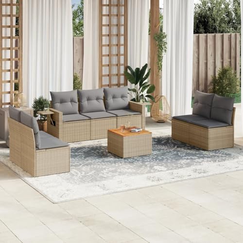 LAPOOH 3256850 Gartenmöbel-Set mit Kissen, Beige, 8-teiliges Rattan-Set, Gartenmöbel, Gartenmöbel, Outdoor-Möbel, Gartenmöbel-Set LAPOOH 3256850 Gartenmöbel-Set mit Kissen, Beige, 8-teiliges Rattan-Set, Gartenmöbel, Gartenmöbel, Outdoor-Möbel, Gartenmöbel-Set von LAPOOH