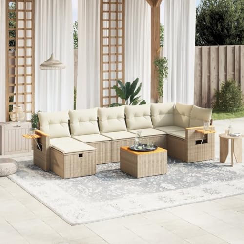 LAPOOH 3265538 Gartenmöbel-Set mit Kissen, Beige, 8-teilig, PE-Rattan, Gartenmöbel, Gartenmöbel, Gartenmöbel-Set LAPOOH 3265538 Gartenmöbel-Set mit Kissen, Beige, 8-teilig, PE-Rattan, Gartenmöbel, Gartenmöbel, Gartenmöbel-Set von LAPOOH