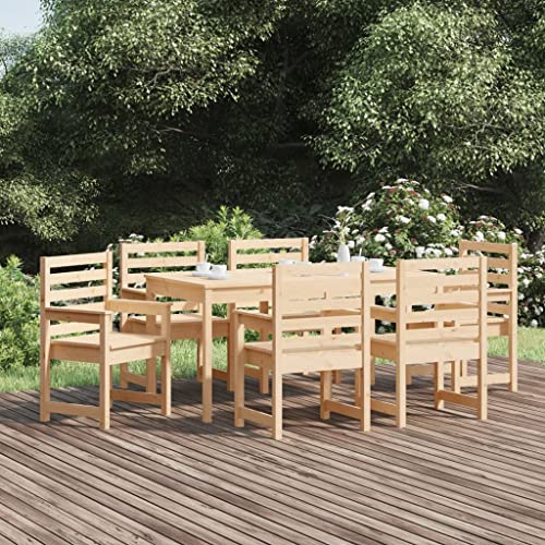 LAPOOH 7-TLG. Garten-Essgruppe Massivholz Kiefer, Esstisch Mit Stühlen Set, Gartenmöbel Sitzgruppe, Balkon Möbel, Gartenlounge Set, Terrassenmöbel, Balkonmöbel Set - 3154713 LAPOOH 7-TLG. Garten-Essgruppe Massivholz Kiefer, Esstisch Mit Stühlen Set, Gartenmöbel Sitzgruppe, Balkon Möbel, Gartenlounge Set, Terrassenmöbel, Balkonmöbel Set - 3154713 von LAPOOH