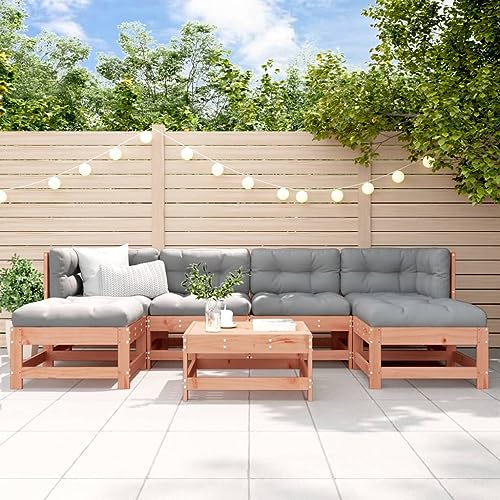 LAPOOH 7-TLG. Garten-Lounge-Set Massivholz Douglasie, Lounge Gartenmöbel Set, Terassenmöbel Wetterfest, Loungemöbel Terrasse, Gartenlounge, Garten Loungemöbel Set - 3186366 von LAPOOH