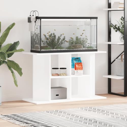 LAPOOH Aquariumständer Weiß 100x40x60 cm Holzwerkstoff, Aquarium Unterschrank, Aquarium Schrank, Aquariumschrank, Aquarium Tisch, Aquarium Stands von LAPOOH