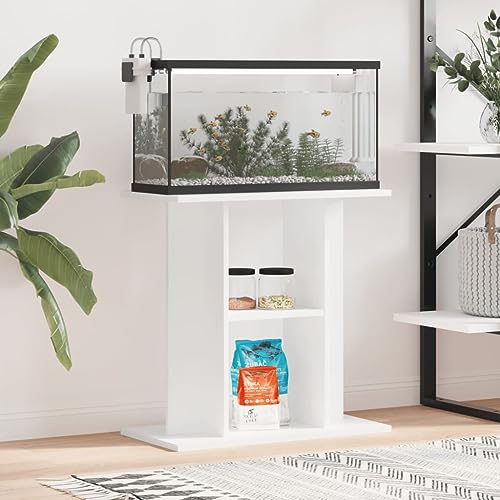 LAPOOH Aquariumständer Weiß 60x30x60 cm Holzwerkstoff, Aquarium Unterschrank, Aquarium Schrank, Aquariumschrank, Aquarium Tisch, Aquarium Stands von LAPOOH