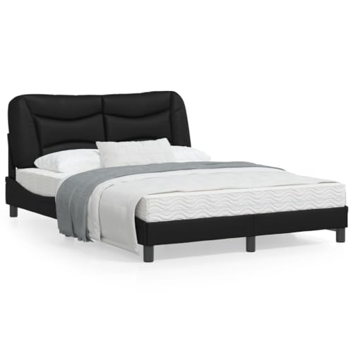 LAPOOH Bettgestell mit Kopfteil, Kunstleder, Schwarz, 140 x 200 cm, Bettgestell, Bettrahmen, Jugendbett, Schlafzimmer, Lattenrost - 3208002 LAPOOH Bettgestell mit Kopfteil, Kunstleder, Schwarz, 140 x 200 cm, Bettgestell, Bettrahmen, Jugendbett, Schlafzimmer, Lattenrost - 3208002 von LAPOOH