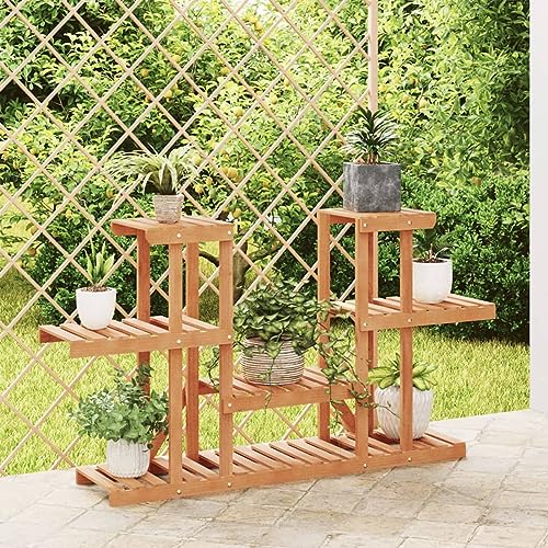 LAPOOH Blumenständer, Pflanzentreppe Outdoor, Blumentreppe Draußen, Pflanzenregal, Pflanzenständer, Blumenregal, Balkon Möbel, 110x25x73 cm Massivholz Tanne LAPOOH Blumenständer, Pflanzentreppe Outdoor, Blumentreppe Draußen, Pflanzenregal, Pflanzenständer, Blumenregal, Balkon Möbel, 110x25x73 cm Massivholz Tanne von LAPOOH