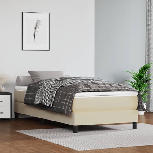 LAPOOH Boxspringbett Creme 80x200 cm Kunstleder, Bett, Bettgestell, Jugendbett, Schlafzimmer Bett, Bed Frame 3120666 LAPOOH Boxspringbett Creme 80x200 cm Kunstleder, Bett, Bettgestell, Jugendbett, Schlafzimmer Bett, Bed Frame 3120666 von LAPOOH