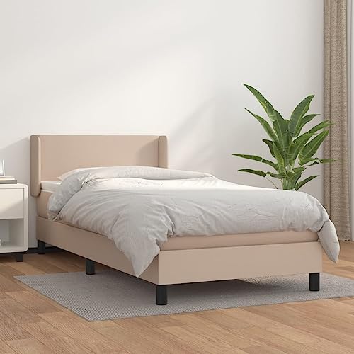 LAPOOH Boxspringbett mit Matratze Cappuccino-Braun 80x200cm Kunstleder, Bett, Bettgestell, Jugendbett, Schlafzimmer Bett, Bed Frame 3130630 von LAPOOH