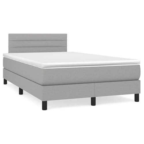 LAPOOH Boxspringbett mit Matratze Hellgrau 120x190 cm Stoff, Bettgestell, Bett, Schlafbett, Bed Frame, Schlafzimmer Bett - 3269730 LAPOOH Boxspringbett mit Matratze Hellgrau 120x190 cm Stoff, Bettgestell, Bett, Schlafbett, Bed Frame, Schlafzimmer Bett - 3269730 von LAPOOH