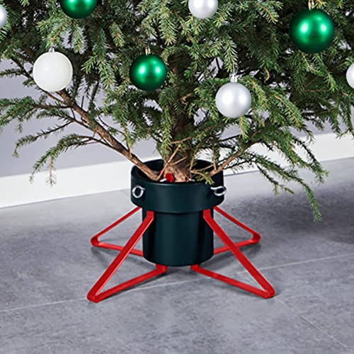 LAPOOH Christbaumständer Grün und Rot 46x46x19 cm, Weihnachtsbaumständer, Christbaumständer, Tannenbaum Ständer, Weihnachtsbaum Standfuß von LAPOOH